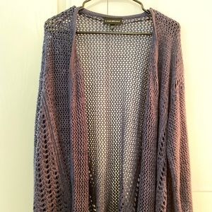 Lane Bryant Navy Crochet Cardigan